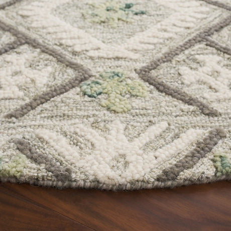 Safavieh Ebony 6'-0" x 6'-0" Rug in Ivory / Grey