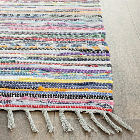 Safavieh Rag Rug 2'-3" x 8'-0" Rug in Grey / Multi