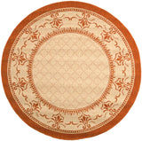 Safavieh Courtyard 5'-3" x 5'-3" Rug in Natural / Terra