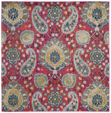 Safavieh Madison 6'-7" x 6'-7" Rug in Fuchsia / Gold