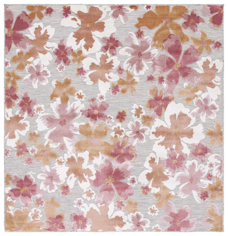 Safavieh Cabana 6'-5" x 6'-5" Rug in Grey / Rose