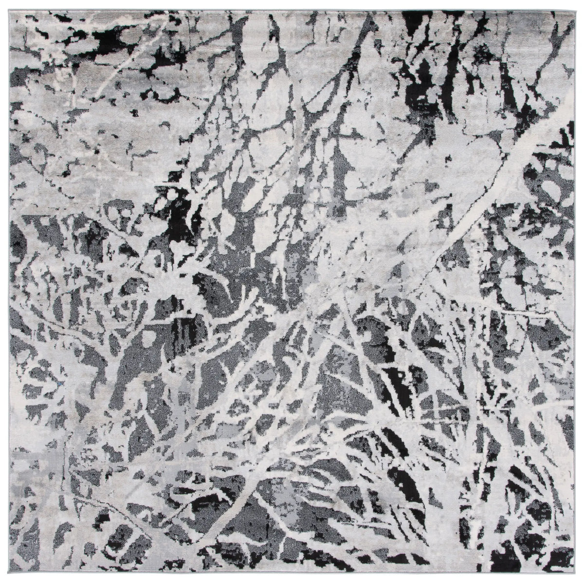 Safavieh Jasper 100 6'-7" x 6'-7" Rug in Black / Ivory