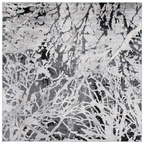 Safavieh Jasper 100 6'-7" x 6'-7" Rug in Black / Ivory