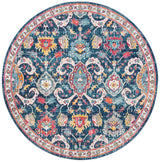 Safavieh Evoke 6'-7" x 6'-7" Rug in Navy / Fuchsia