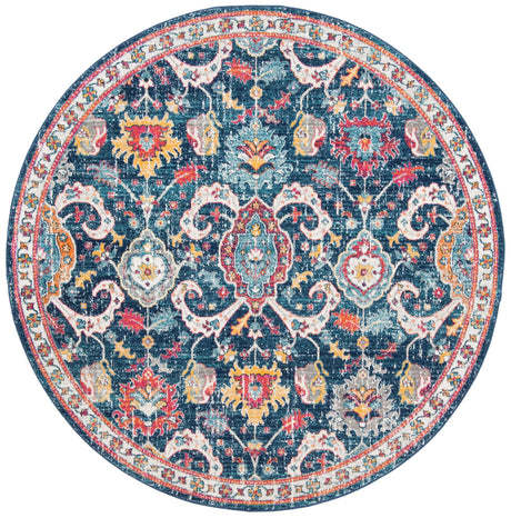 Safavieh Evoke 6'-7" x 6'-7" Rug in Navy / Fuchsia