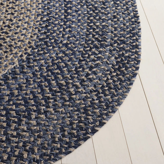 Safavieh Braided 800 5'-0" x 8'-0" Rug in Natural / Blue