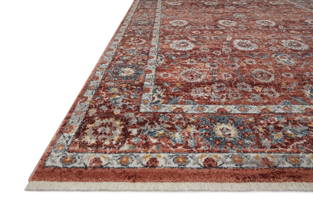 Loloi Samra Sam-07 Brick/Multi Rugs - rug corner