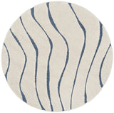Safavieh Florida Shag 5'-0" x 5'-0" Rug in Cream / Blue