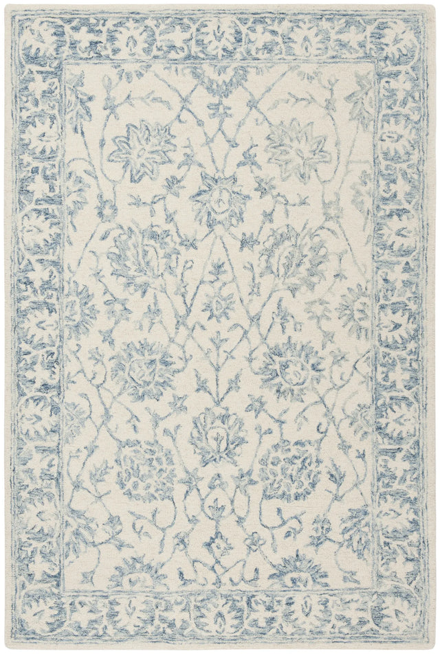 Safavieh Blossom 4'-0" x 6'-0" Rug in Ivory / Blue