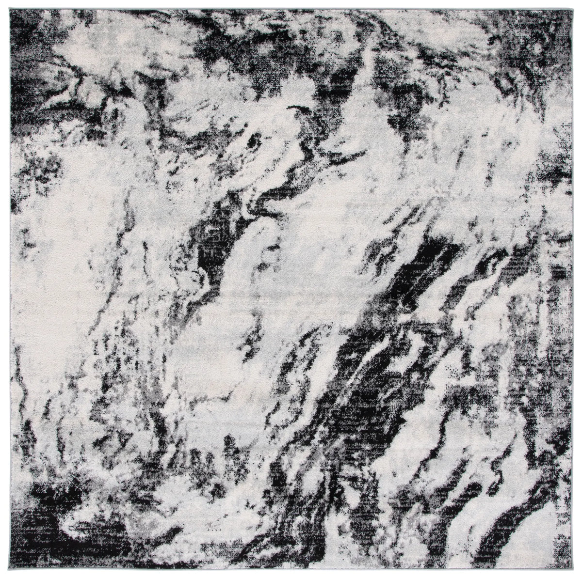Safavieh Tulum 6'-7" x 6'-7" Rug in Ivory / Black