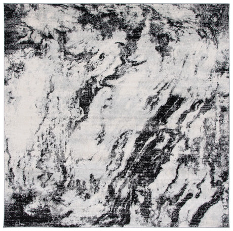 Safavieh Tulum 6'-7" x 6'-7" Rug in Ivory / Black