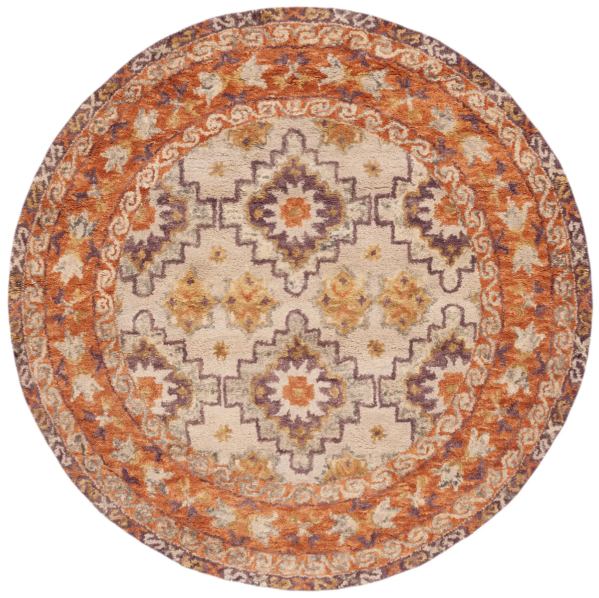 Safavieh Aspen 7'-0" x 7'-0" Rug in Brown / Purple