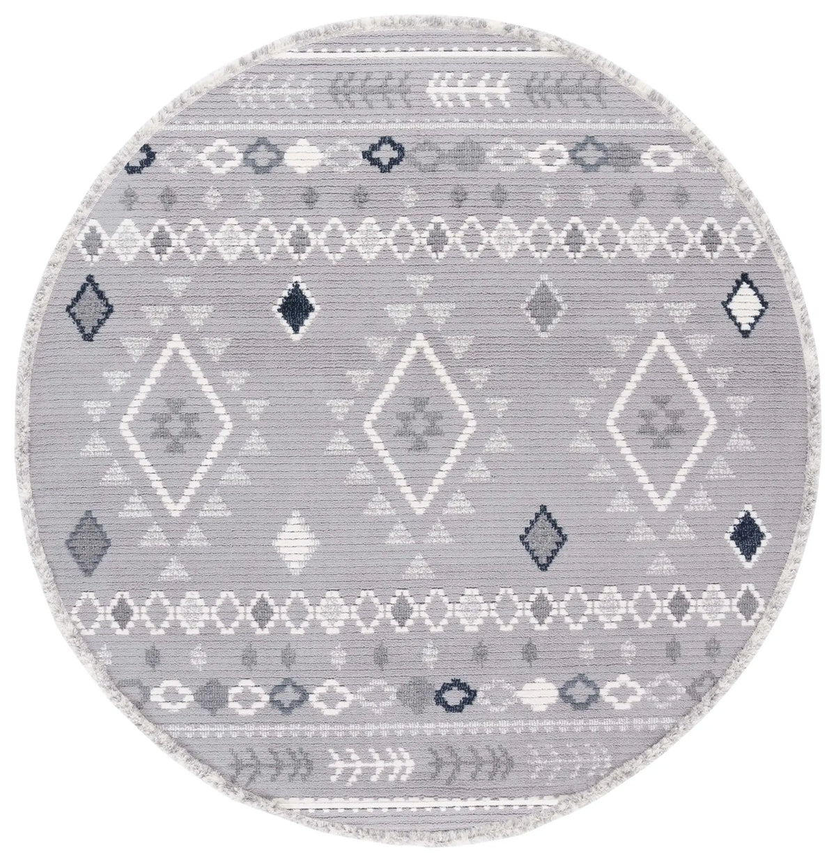 Safavieh Marrakesh 6'-7" x 6'-7" Rug in Grey / Light Grey