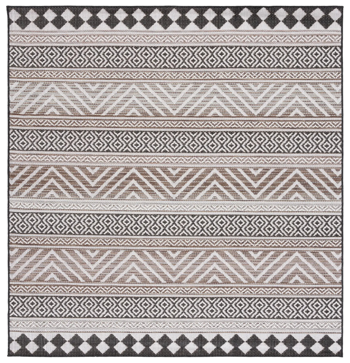 Safavieh Havana 6'-7" x 6'-7" Rug in Light Brown / Black