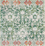 Safavieh Madison 6'-7" x 6'-7" Rug in Green / Ivory