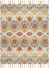 Safavieh Suzani 8'-0" x 10'-0" Rug in Grey / Gold