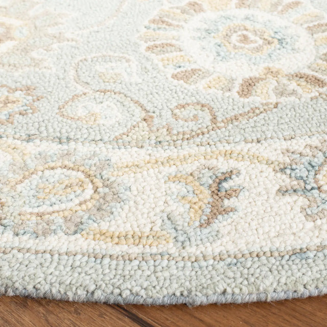 Safavieh Blossom 6'-0" x 6'-0" Rug in Aqua / Ivory