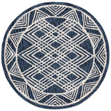 Safavieh Micro-Loop 5'-0" x 5'-0" Rug in Navy / Ivory