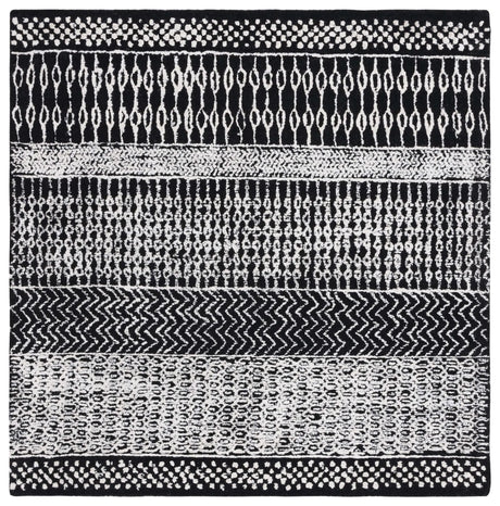 Safavieh Glamour 6'-0" x 6'-0" Rug in Black / Ivory