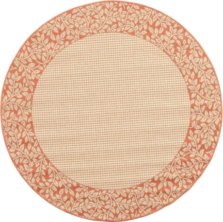 Safavieh Courtyard 5'-3" x 5'-3" Rug in Natural / Terra