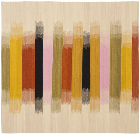 Safavieh Dhurries 6'-0" x 6'-0" Rug in Beige / Multi