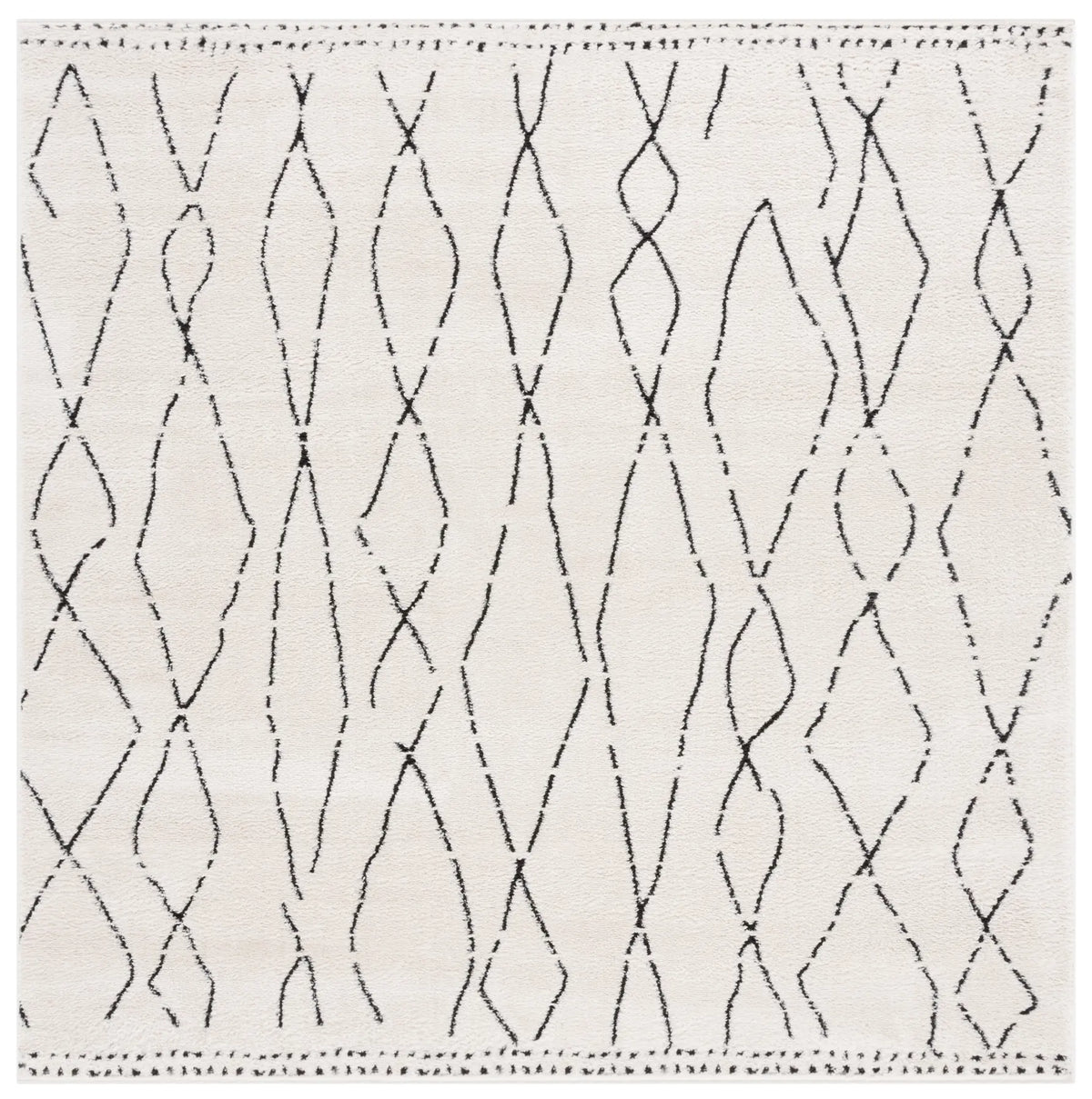 Safavieh Melody 6'-7" x 6'-7" Rug in Ivory / Black