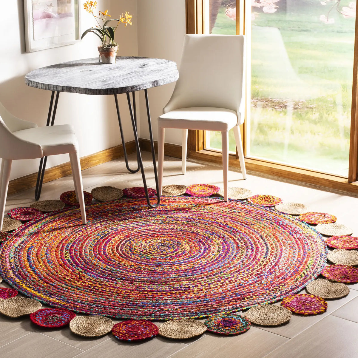 Safavieh Cape Cod 10'-0" x 10'-0" Rug in Red / Multi