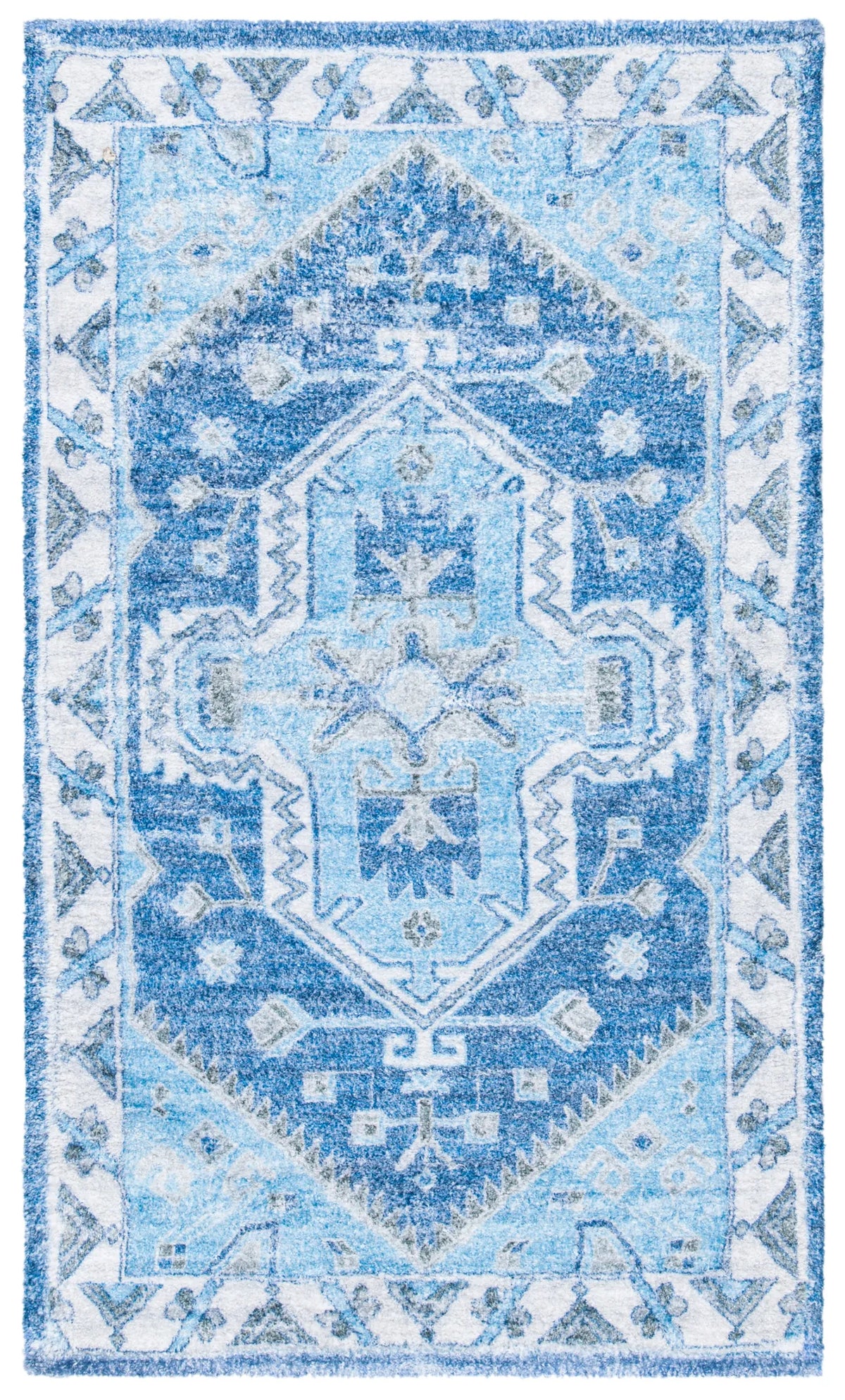 Safavieh Saffron 3'-0" x 5'-0" Rug in Blue / Ivory