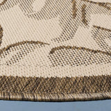Safavieh Courtyard 5'-3" x 5'-3" Rug in Natural / Brown