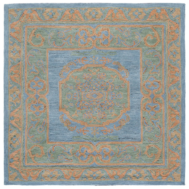 Safavieh Savonnerie 6'-0" x 6'-0" Rug in Pink / Gold