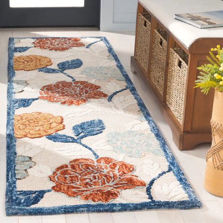 Safavieh Blossom 2'-3" x 8'-0" Rug in Beige / Red