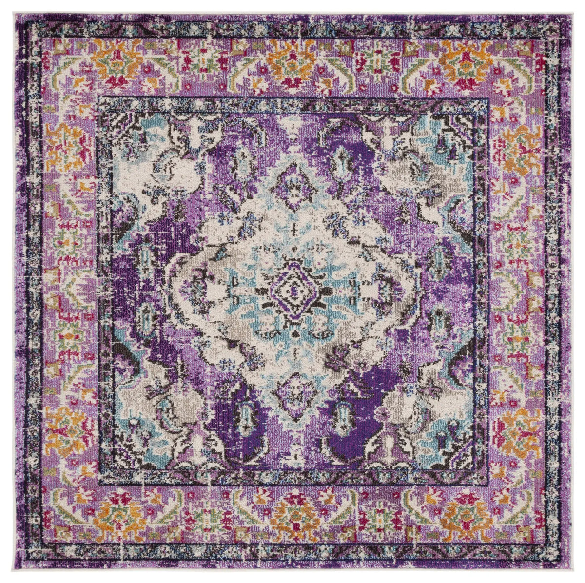 Safavieh Monaco 5'-0" x 5'-0" Rug in Violet / Light Blue