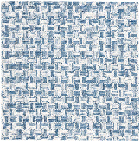 Safavieh Micro-Loop 5'-0" x 5'-0" Rug in Navy / Ivory