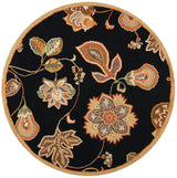 Safavieh Chelsea 5'-6" x 5'-6" Rug in Black / Orange