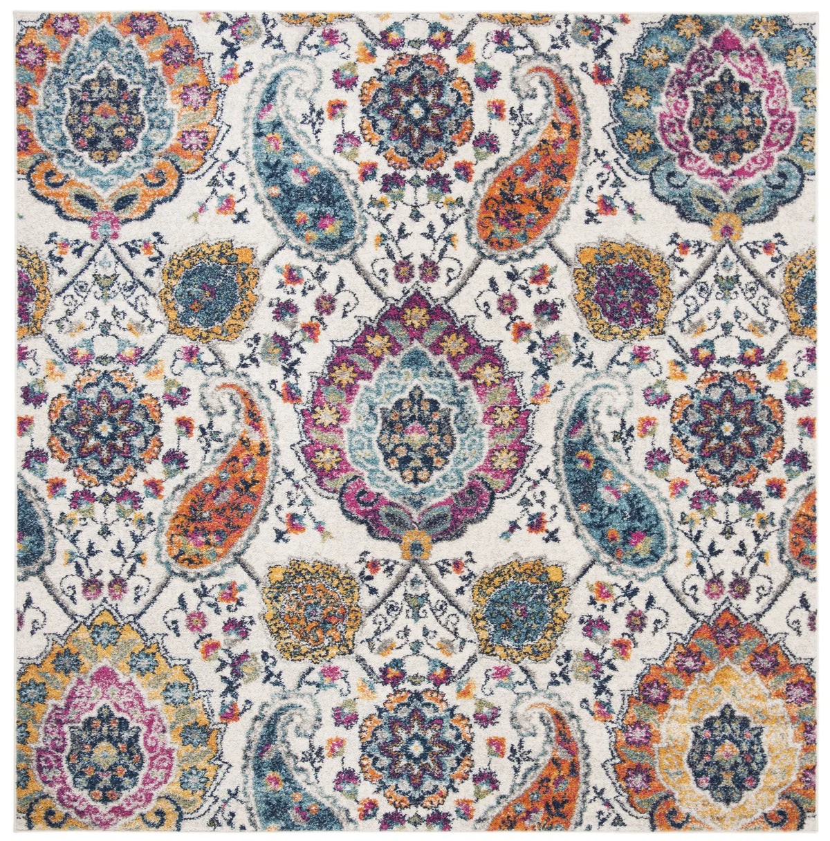 Safavieh Madison 6'-7" x 6'-7" Rug in Cream / Multi