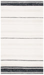Safavieh Striped Kilim 4'-0" x 6'-0" Rug in Ivory / Black