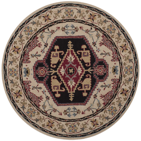 Safavieh Bellagio 5'-0" x 5'-0" Rug in Beige / Black