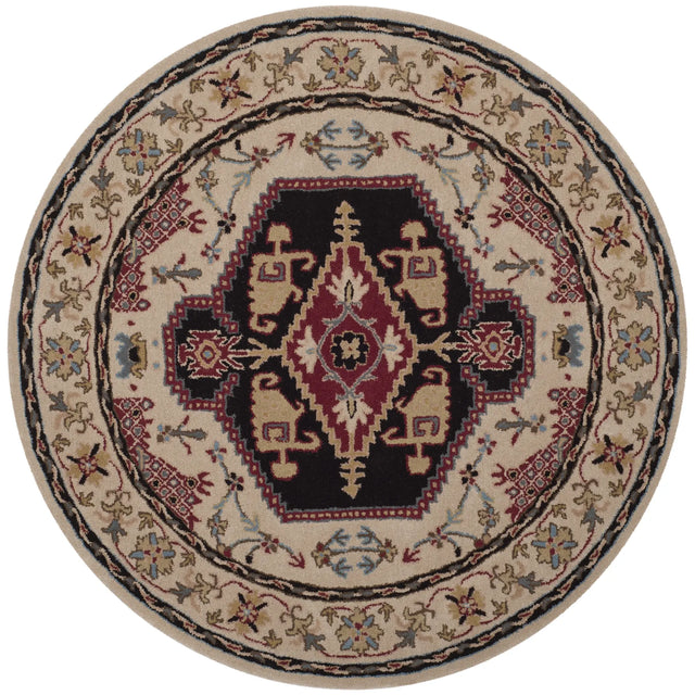 Safavieh Bellagio 5'-0" x 5'-0" Rug in Beige / Black