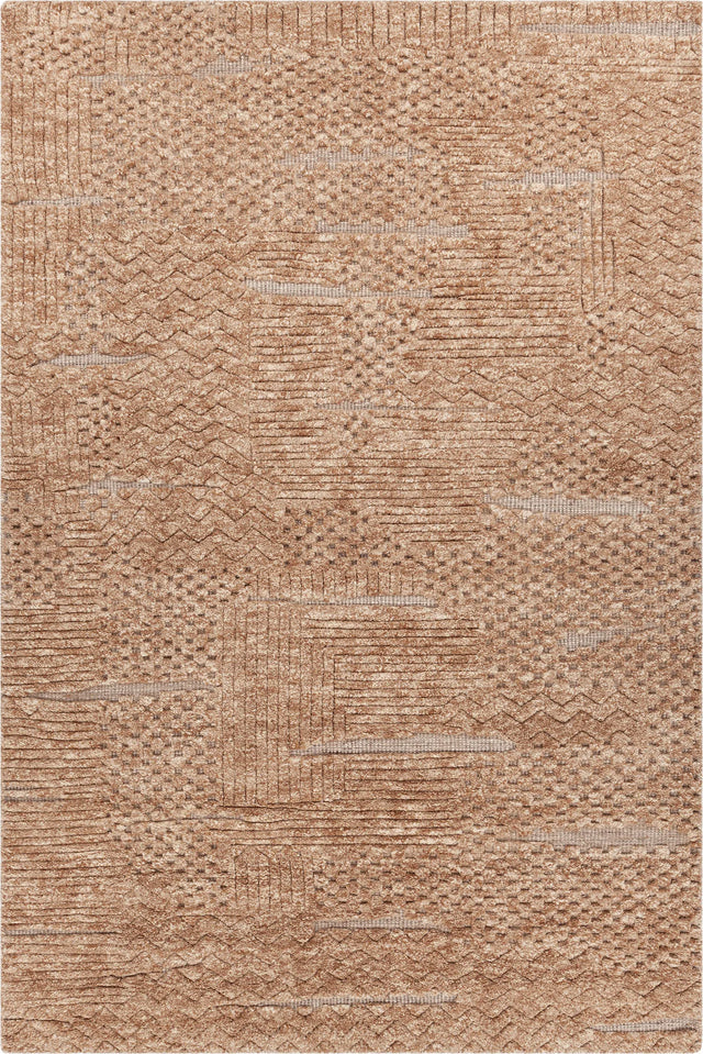 Chandra Keeley KEE-57002 Rust rug, flat view