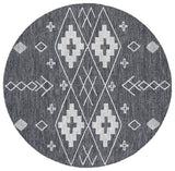Safavieh Kilim 6'-0" x 6'-0" Rug in Charcoal / Ivory