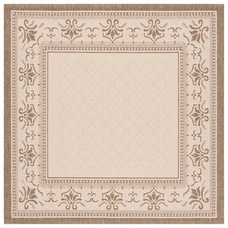 Safavieh Courtyard 6'-7" x 6'-7" Rug in Natural / Brown