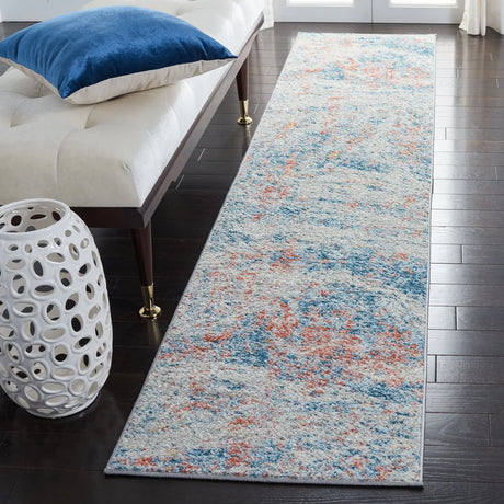 Safavieh Tulum 2'-0" x 9'-0" Rug in Ivory / Dark Blue