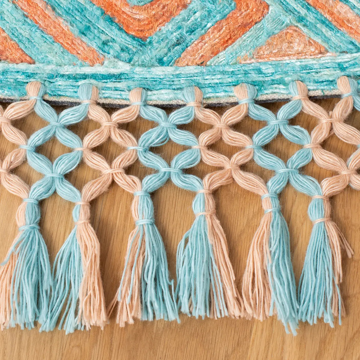 Safavieh Sahara 6'-0" x 6'-0" Rug in Rust / Aqua