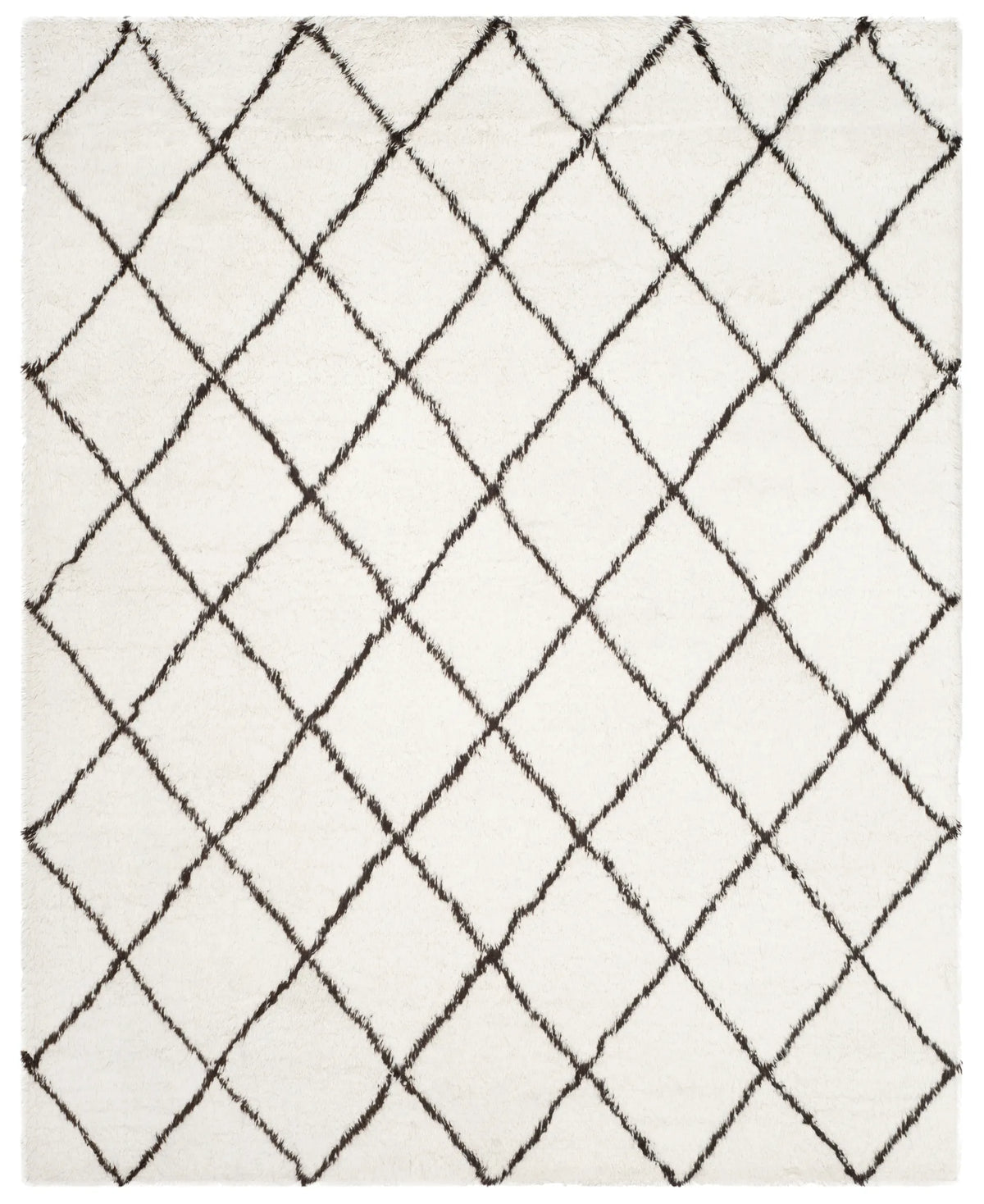 Safavieh Flokati 6'-0" x 9'-0" Rug in Ivory / Brown