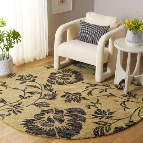 Safavieh Soho 6'-0" x 6'-0" Rug in Gold / Black