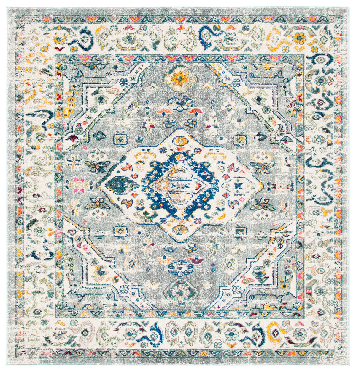 Safavieh Madison 6'-7" x 6'-7" Rug in Grey / Ivory
