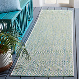 Safavieh Courtyard 2'-3" x 10'-0" Rug in Ivory / Green