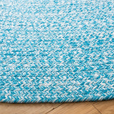 Safavieh Braided 5'-0" x 5'-0" Rug in Blue / Ivory