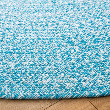 Safavieh Braided 5'-0" x 5'-0" Rug in Blue / Ivory