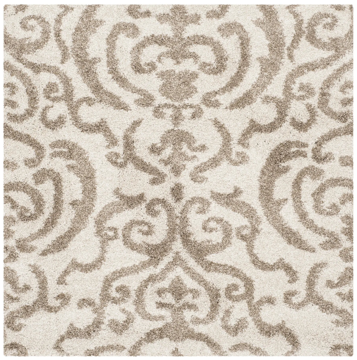Safavieh Florida Shag 4'-0" x 4'-0" Rug in Cream / Beige
